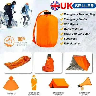 £7.27 • Buy Outdoor Emergency Thermal Waterproof Sleeping Bag Camping Survival Bivvy Sack UK