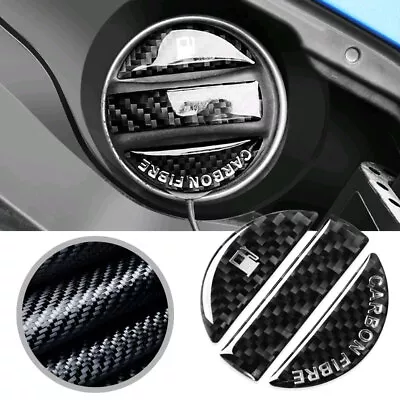 Black Carbon Fiber Fuel Tank Cap Cover Decorative Sticker Car Accessories Trims • $6.59