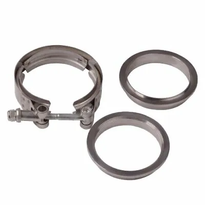 $14.99 • Buy 3 Inch For V Band Clamp Kit W Male Female Flange Mild Steel MS Turbo Exhaust 3 