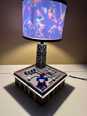 Vintage 2004 Spider-Man Rooftop Voice Lamp Lights And Sound All In Working Order • $59.99