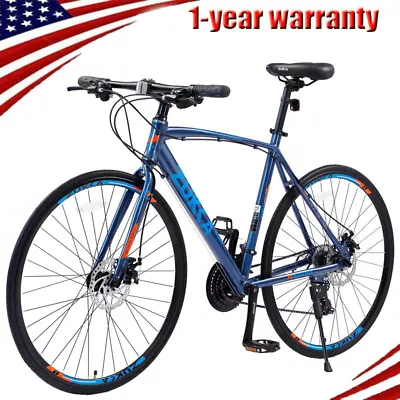 24-Speed Hybrid Bike Disc Brake 700C Road Bike For Men Women 21in Frame Bicycle • $339