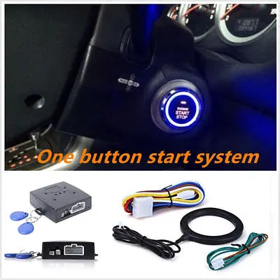 Car Push Start Button RFID Lock Engine Starter Ignition Car Alarm Keyless Entry • $28.49