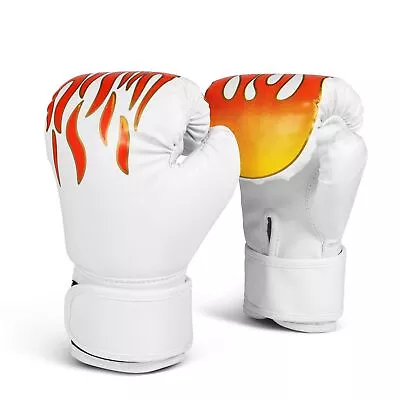 Kids Boxing Gloves For 3-8 Years 4 Oz Fire White Boxing Gloves For Children • $19.99