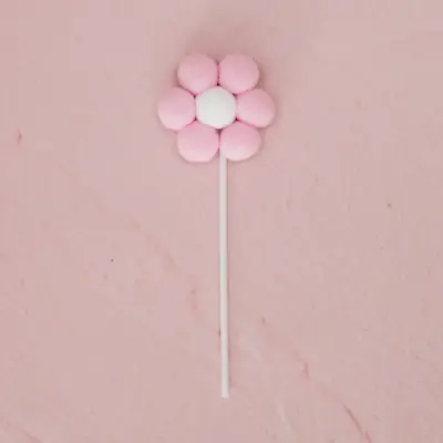 Pink Daisy Pom Pom Cake Topper • $8.96