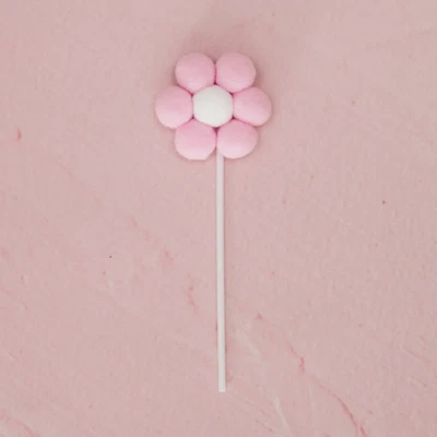Pink Daisy Pom Pom Cake Topper • $8.96