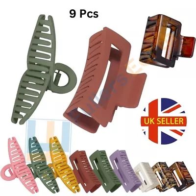 9x Hair Claw Clips Nonslip Strong Traditional Mix Jaw Clamp Grip 4 Women Girls • £5.99