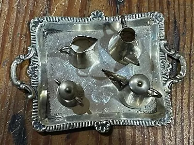 Vintage Miniature 925 Sterling Silver Tea Coffee Set Peru • $59.99