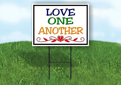 LOVE ONE ANOTHER HEART Yard Sign With Stand LAWN SIGN • $26.99