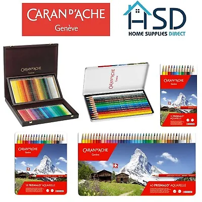 Caran D'Ache Prismalo Water Soluble Colour Pencils Sets Artist Soft Aquarelle • £4.69