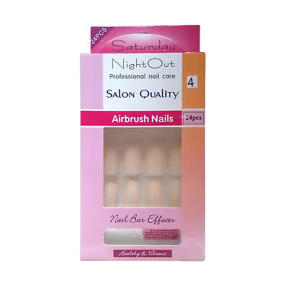 False Nails Oval Short Natural Rose Beige Negligee Matte Nude Pretty Nails Tips • £3.99