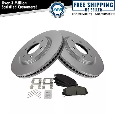 Front Ceramic Brake Pad & Coated Rotor Kit For Nissan Armada Titan Truck SUV • $192.89