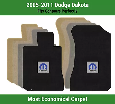 Lloyd Velourtex Front Carpet Mats For '05-11 Dodge Dakota W/Blue M-Mopar Logo • $138.99