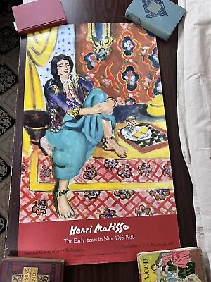 Henri Matisse Exhibition Poster 1986 National Gallery Early Years Nice 34x20 VTG • $99.99