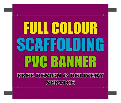 £12.99 • Buy Pvc  Scaffolding Banners Signs Full Colour With Pockets & Eyelets