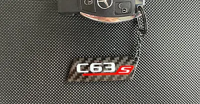 Real Carbon Keyring Keychain With C63s Logo For Benz C300 C43 C63s AMG • $40.45