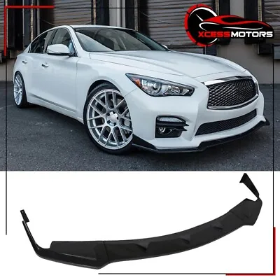 Fits 14-17 Infiniti Q50 Q50S Sport Front Bumper Lip Splitter Unpainted ABS 3PCS • $73.99