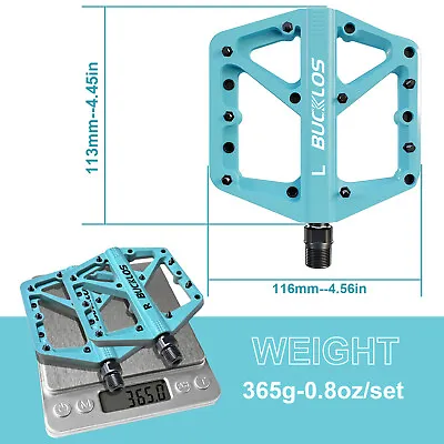 Mtb Bike Platform Pedals Sealed Bearing Nylon Bicycle Road Cycling Wide Pedals • $24.72