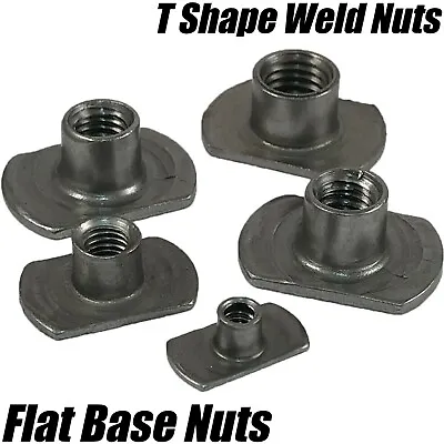 £2.77 • Buy M4 M5 M6 M8 M10 Carbon Steel Tee Spot Slab Based T Shape Nuts Flat Plain No Pips