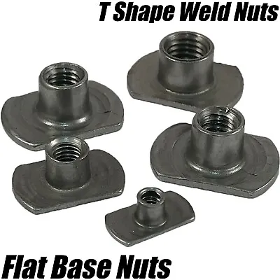 M4 M5 M6 M8 M10 Carbon Steel Tee Spot Slab Based T Shape Nuts Flat Plain No Pips • £3.15