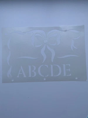 £3 • Buy Folk Art Template Stencil Country Sign Maker Ribbons And ABCDE