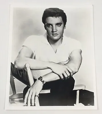 ELVIS PRESLEY 8X10 Glossy Black And White Photo Portrait Picture Image B&W • $9.99