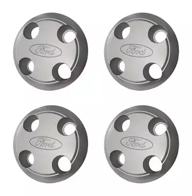 1987-1989 Mustang GT Silver Turbine Wheel Hub Center Caps W Ford Logo - Set Of 4 • $117.95