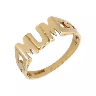 Pre-Owned 9ct Yellow Gold Mum Ring Size: N 9ct Gold For Her • £90.85