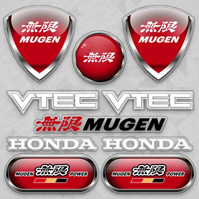Honda Racing Mugen 無限 Medal VTEC Car Logo Sticker Vinyl 3D Decal Stripes Decor • $8.99