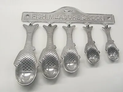 Dalton FISH MEASURE SPOON Lot Of 5 On Metal Rack-measuring Spoons • $24.99