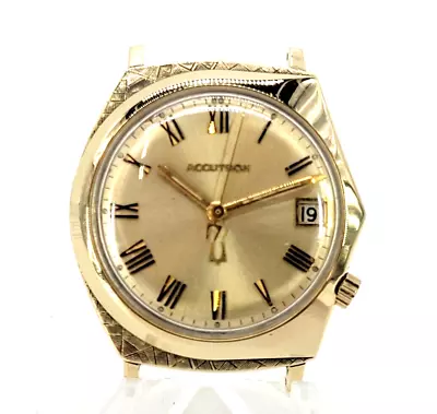 1960’s Men's Bulova Accutron 218 Watch 14k SOLID GOLD Asymmetrical Case 17 Grams • $665
