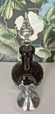 Vintage Farber Bros Krome Kraft Amethyst Art Deco Decanter  12  • $50