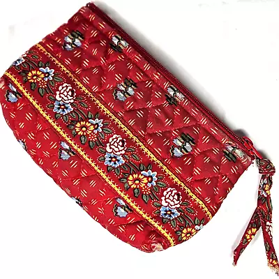 Vera Bradley PROVINCIAL RED Make Up Bag Lined Small Vintage RETIRED PATTERN • $8