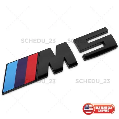 18-23 BMW F90 Painted Gloss Black M5 Rear Trunk Emblem Nameplate Badge • $25.99