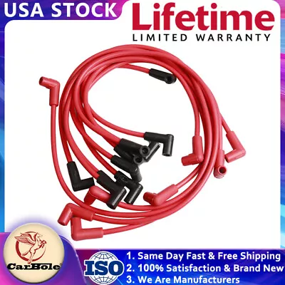 $33.99 • Buy 8mm Spark Plug Wire Set For Chevy 305 350 5.7L 305 4048 HEI 90 Over V/C V8 SBC
