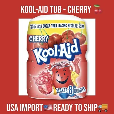 £10 • Buy Kool Aid Cherry Drink Mix Tub, Caffeine Free, 538g)USA Import🇺🇸uk Seller