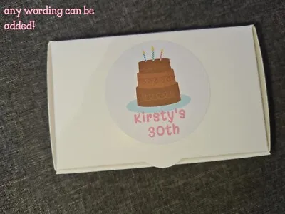 Personalised Cake Box Boxes Birthday Party Baby Shower Christening Chocolate • £55.99
