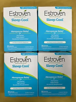 4 New Estroven Menopause Relief Sleep Cool - 30 Caplets Each Box Ex. 12/24 • $50