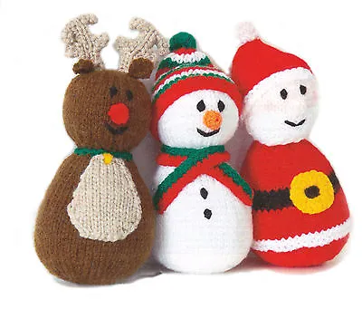 £1.75 • Buy Dk Knitting Pattern - Cute Christmas Character Toys Reindeer, Snowman, Santa