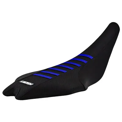 Yamaha YFZ 450R Seat Cover 2009 - 2021 All Black / Blue Ribs  Gripper #201 • $68.95