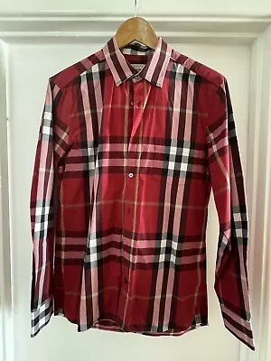 Burberry Check Cotton Shirt In Red • $180