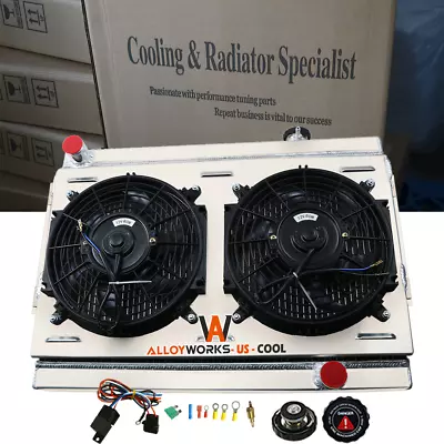 3 Core Alloy Radiator+Shroud Fan For 69-80 72 Holden Torana LH LX LC LJ HQ HJ HX • $299