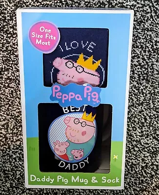Peppa Pig Best Daddy Mug & Dad Socks Set | Fathers Day Gift • £10
