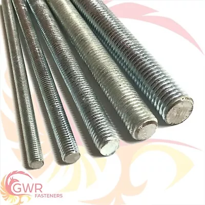 £28.22 • Buy 6mm 8mm 10mm 12mm To 24mm THREADED BAR 8.8 High Tensile Zinc Rod Studding Stud