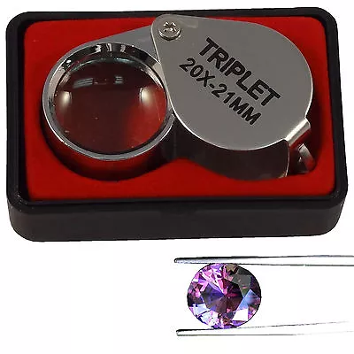 FREE SH ~ 20 X 21mm Jeweler Loupe Eye Magnifier Magnifying Glass Triplet Mini • $6.95