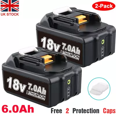 2x For Makita 18V BL1860B 18Volt 6.0Ah LXT Li-Ion Cordless Battery BL1830 BL1850 • £30.89