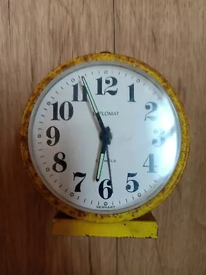 £19.08 • Buy Vintage Mechanical  Clock  Made In Germany ,model Diplomate 2 Jeweles 