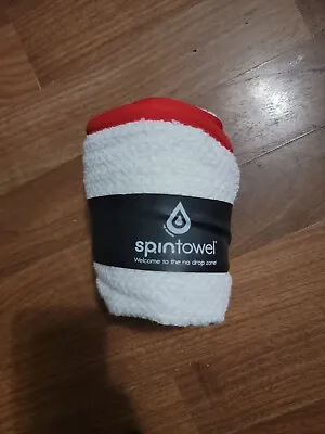  THE ORIGINAL Spin Towel WHITE RED DRIP ACCESSORY PELOTON EXCERCISE SPIN BIKE  • $14.99