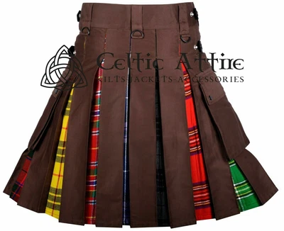 $70 • Buy Scottish LGBTQ Pride Kilt Hybrid Utility Kilt Traditional Highland Kilt