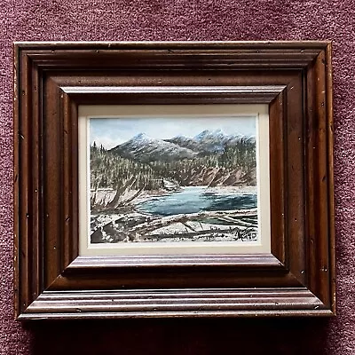 Vintage Landscape Watercolor Painting By Alaskian Artist Jim Krutson  • $78