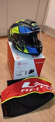 £70 • Buy Ls2 Ff397 Ft2 Vector Full Face Motorcycle Crash Helmet Kripton Blue Small Blue